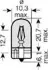 Автолампа Osram Original W2W W2,1x9,5d 2 W прозрачная 2820