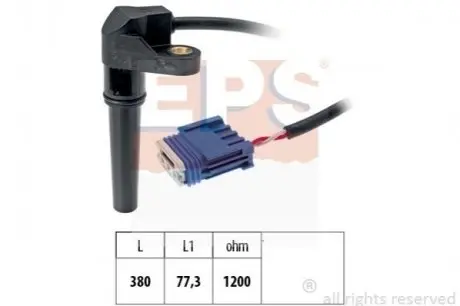 Датчик положения к/вала Dacia Logan, Sandero /Nissan Almera, Micra III, Interstar, Primastar /Renault Clio II-III, Megane III, Scenic III 1.5Dci-1.9Dci 01- EPS 1.953.645