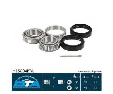 Подшипник перед. Mitsubishi Colt C11-C15, C51-C58 88-91, Galant 1.6 E31 87-91, Lancer 1.3-1.8D C61-C74 88-91, Hyundai Accent 1.3, 1.5 94-00 BTA H15004BTA