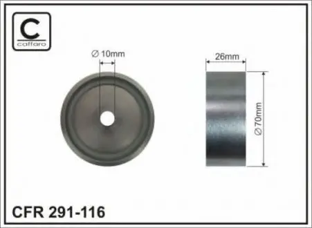 Ролик натяжной Hyundai ix35, Sonata, KIA Carens III, Magentis, 2.0/2.4, 01.05- 291-116 CAFFARO 291116