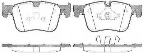 Гальмівні колодки дискові перед. CITROEN C4 GRAND PICASSO II, C4 PICASSO II PEUGEOT 308 II, 308 SW II 1.2-2.0D 02.13- REMSA 1560 00