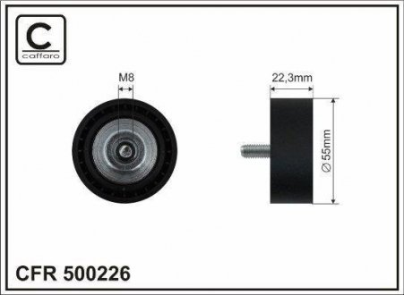 Ролик п/клин. ремня MINI Cooper 10- CAFFARO 500226 (фото 1)
