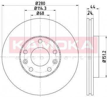Тормозной диск KAMOKA 1031043 (фото 1)