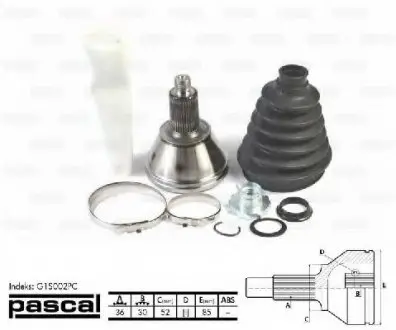 Шарнирный комплект, приводной вал PASCAL G1S002PC