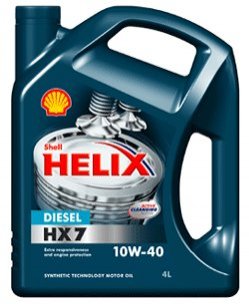 Масло моторное Helix HX7 Diesel 10W-40 (4 л) SHELL 550040425