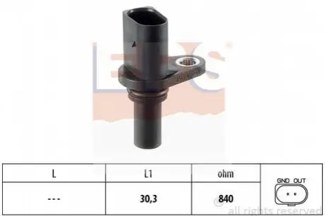 Датчик положення к/вала Audi A3 /Seat Leon, Toledo II /Skoda Octavia /VW Bora, Golf IV 1.6-2.3 96- EPS 1.953.221