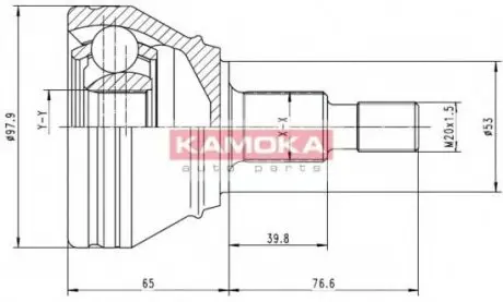 Шарнірний комплект, приводний вал KAMOKA 6681