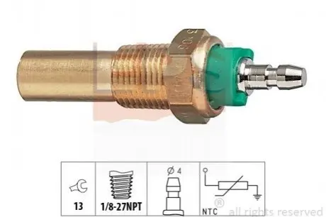 Датчик температури Smart Fortwo 1.0 07-, Forfour 1.1/1.3/1.5 04-06// Mitsubischi Colt, Lancer 91- EPS 1.830.230
