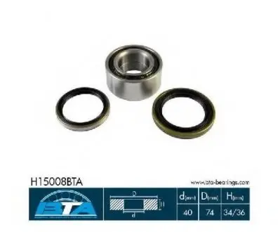 Підшипник колеса,комплект BTA H15008BTA