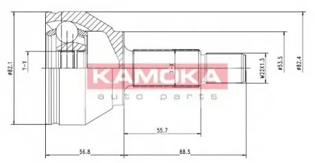 Шарнірний комплект, приводний вал KAMOKA 7092