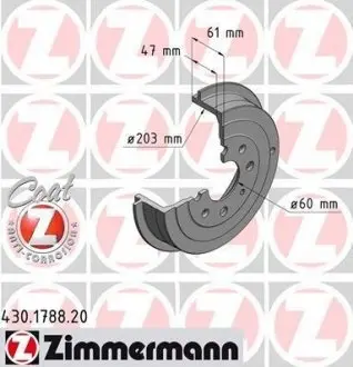 Тормозные барабаны ZIMMERMANN 430178820