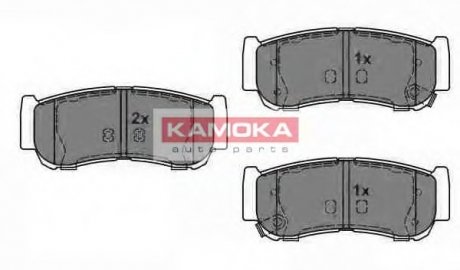 Комплект гальмівних колодок, дискове гальмо KAMOKA JQ1013820 (фото 1)
