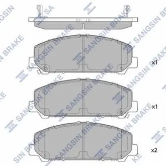 Колодки тормозные передние, комплект D10601LA1A, D10609FE0A, D1060ZC60A, D1060ZC60J Hi-Q (SANGSIN) SP1448