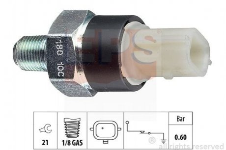 Датчик тиску масла Hyundai Accent, Atos, i30, KIA Ceed 1.4/1.6/1.6D/2.7/2.9D 03.01- EPS 1.800.195 (фото 1)