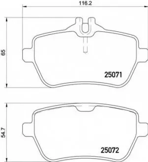 Гальмівні колодки дискові P50 117 BREMBO P 50 117