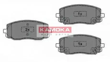 Комплект гальмівних колодок, дискове гальмо KAMOKA JQ1013566
