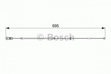 Датчик износа тормозных колодок 695mm OPEL Signum/Vectra C''F'1,6-3,2''01-08 BOSCH 1987474585 (фото 1)