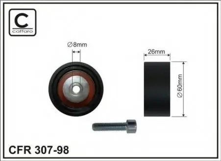 Ролік направ. Master/Movano 2.5D/2.8dT/dTi (-A/C) CAFFARO 307-98