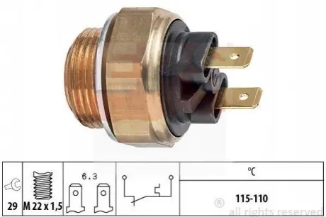Датчик включення вентилятора (115-110°C) MB Vito 96-03 /Land Rover /Saab 900 88- EPS 1.850.135