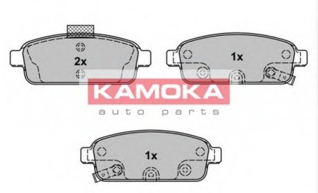 Комплект гальмівних колодок, дискове гальмо KAMOKA JQ101147 (фото 1)