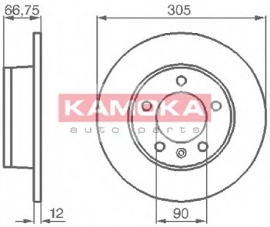 Тормозной диск KAMOKA 1032544 (фото 1)