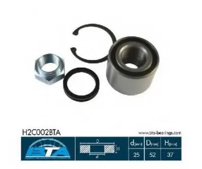 Подшипник ступицы задней. Citroen Saxo,Visa,Xsara,ZX/Peugeot 106/205/306/309 86- BTA H2C002BTA