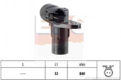 Датчик положення коленвалу Renault, Opel, Nissan, Volvo 1.9 dCi/DI/DTI 09.99- EPS 1.953.291