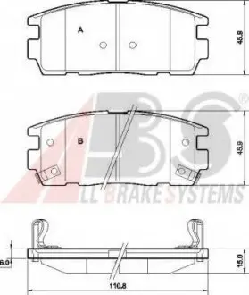 Тормозные колодки дисковые зад. Chevroler Captiva/Opel Antara 2.4, 3.2 V6 06- A.B.S. 37583