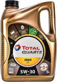 Мастило 5L Quartz Ineo ECS 5W-30 (допуск PSA B71 2290/Fiat 9.55535-S1) TOTAL 151261 (фото 1)