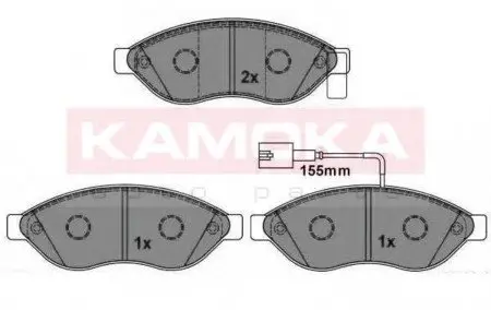 Колодка торм. Citroen Jumper, Fiat Ducato, Peugeot Boxer передн. KAMOKA JQ101100