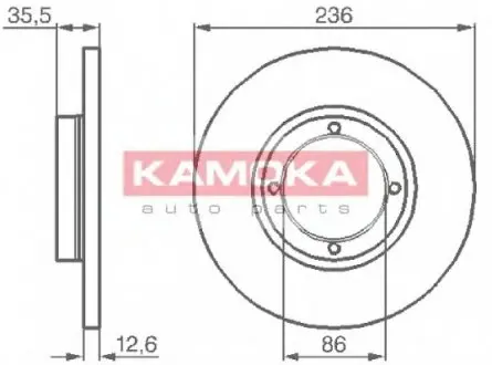Диск тормозной Chevrolet Spark 05\',Daewoo Matiz 98\' передн KAMOKA 1032152