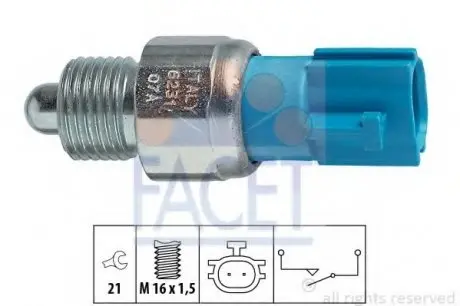 Датчик заднього ходу Megane/Scenic/X-Trail 01- 7.6231 FACET 76231