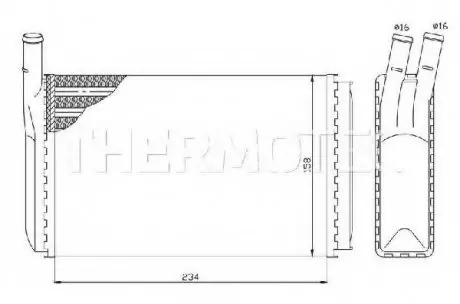 Радіатор пічки THERMOTEC D6W003TT