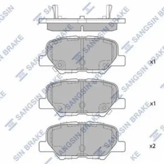 Кт. Гальмівні колодки дискові SANGSIN Hi-Q (SANGSIN) SP1731