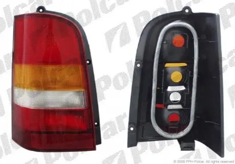 Фонарь задний правая сторона TYC без патрона лампы ECE MERCEDES VITO / V-KLASSE (W638) 02.96-01.03 (501288-E Polcar 501288E