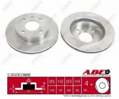 Тормозной диск ABE C3G007ABE