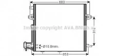 Конденсатор кондиционера MERCEDES GL,ML-CLASS W 164 (06-) (AVA) AVA COOLING MS5406D