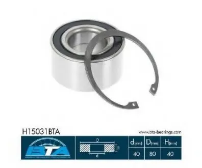 Підшипник колеса,комплект BTA H15031BTA
