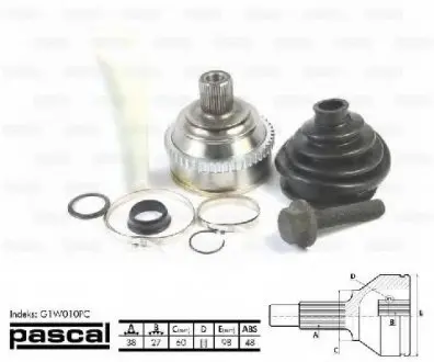 Шарнирный комплект, приводной вал PASCAL G1W010PC