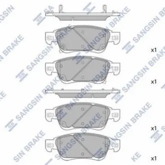 Тормозные колодки дисковые передние SANGSIN BRAKE Hi-Q (SANGSIN) SP1478 (фото 1)