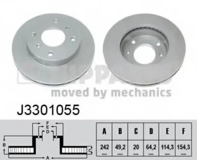 Тормозной диск NIPPARTS J3301055