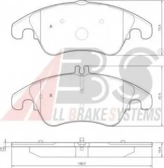 Гальмівні колодки перед. MB C/E-клас (W204/W212) 07- A.B.S. A.B.S. 37586