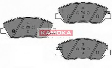 Комплект тормозных колодок, дисковый тормоз KAMOKA JQ1018222 (фото 1)