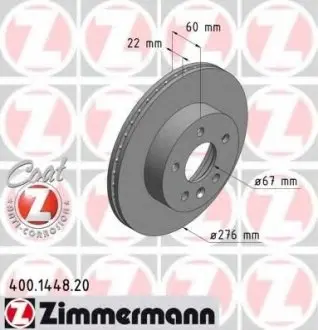 Диск гальмівний 400.1448.20 ZIMMERMANN 400144820