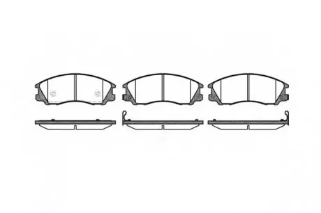 К-кт перед. гальм. колодок Hyundai Terracan 2.5TDIC 01-/H-1 01- REMSA 0771 32