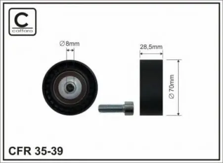 Натяжит. ремня Bmw E32,E31,E34,E38 87- 11 28 1 731 2 CAFFARO 35-39