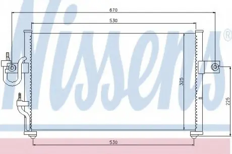 Конденсер HY ACCENT(94-)1.3 i(+)[OE 97606-22000] NISSENS 94395