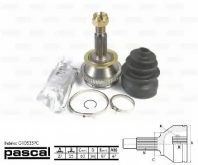 Шарнирный комплект, приводной вал PASCAL G10535PC