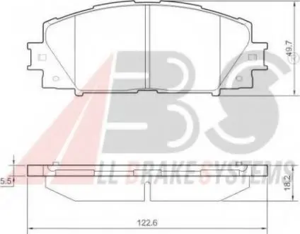 Тормозные колодки перед. Toyota Yaris 1.0 VVT-i,1.3 VVT-i,D-4D A.B.S. 37542