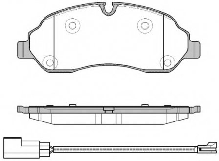 Тормозные колодки дисковые перед. FORD TRANSIT 2.0D/2.2D 08.13- REMSA 1602 02 (фото 1)